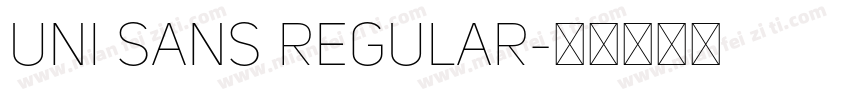Uni Sans Regular字体转换